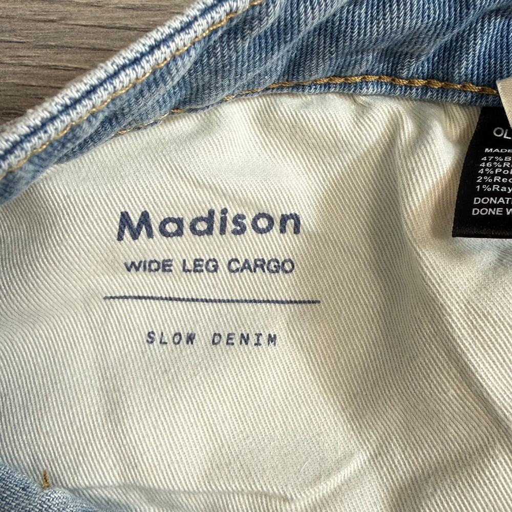 Oliver Logan Madison Wide Leg Cargo Jeans Size 33 Sustainable Slouchy - Picture 12 of 16